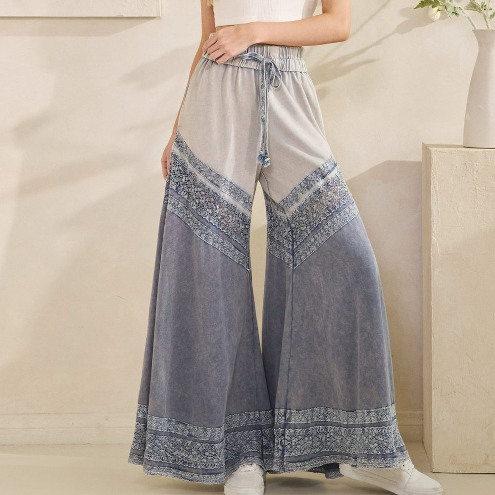 Bella BLUE Oli And Hali Wide Legged Soft and  Pants